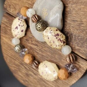 Faux jasper spackled‎ bracelet B2725